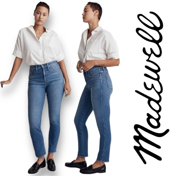 Madewell Curvy Stovepipe Straight Leg Denim Jeans Size 27 Leaside Wash Blue - Picture 1 of 11